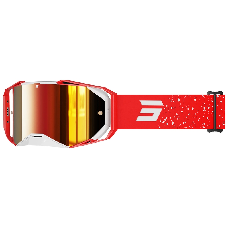 Motocrossbrille Shot Lite Mist rød med rød iridium-plexi