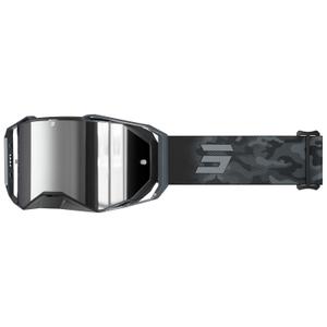 Motocross-briller Shot Lite Patrol grå med sølvfarvet iridium-plexi