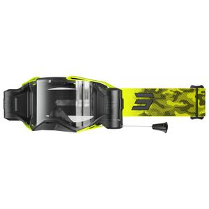 Motocrossbrille Shot Lite Roll-Off Patrol fluogul med klar plexi