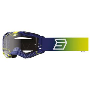 Motocrossbriller til børn Shot Rocket Kid 2.0 drop blue med klart plexi