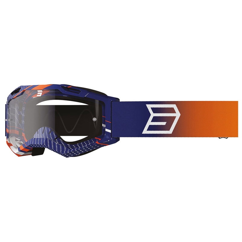 Motocrossbriller til børn Shot Rocket Kid 2.0 drop orange med klart plexi