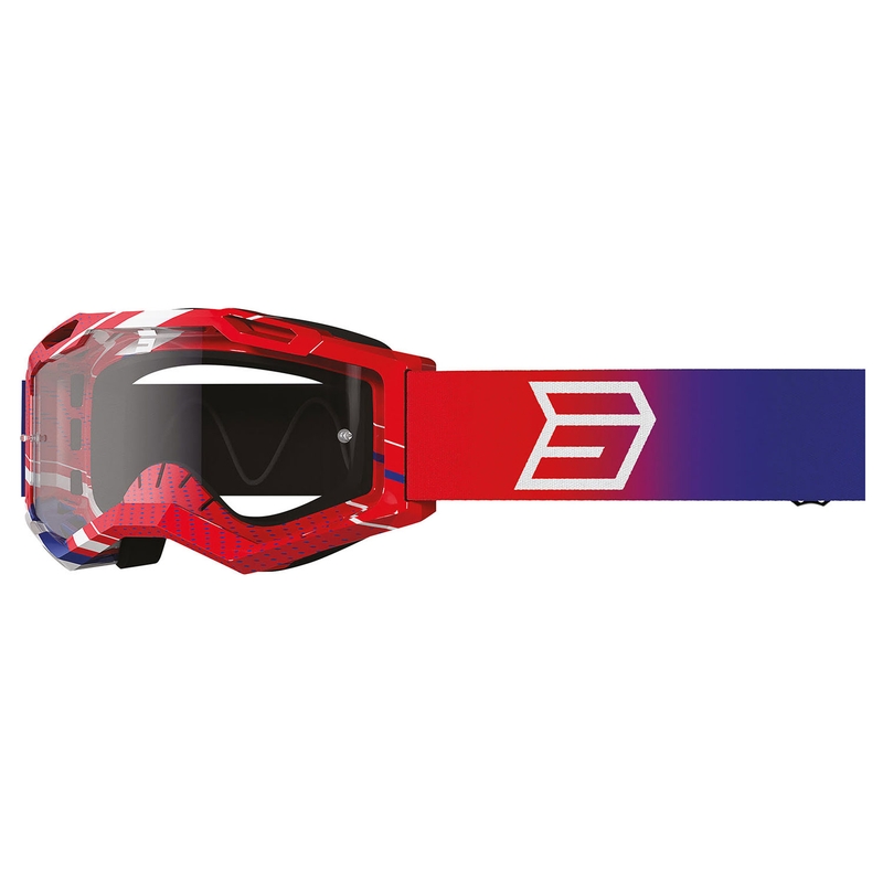 Motocrossbriller til børn Shot Rocket Kid 2.0 drop patriot med klart plexi