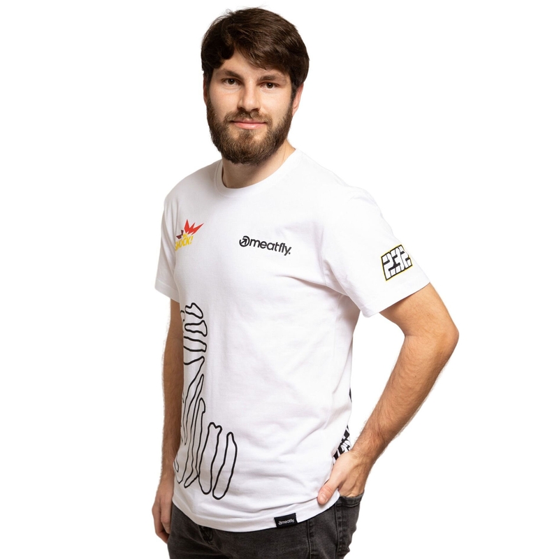 T-shirt Meatfly Big Shock Dakar hvid
