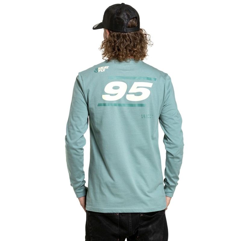 Langærmet T-shirt Meatfly Appex mintblå