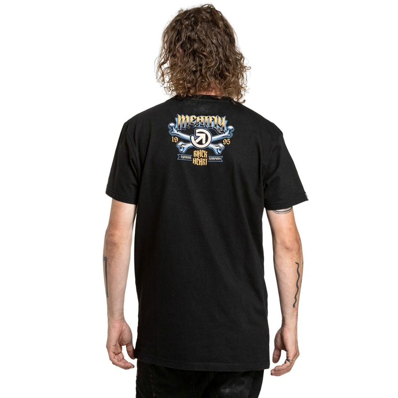 T-shirt Meatfly Whiskey Crossbones sort