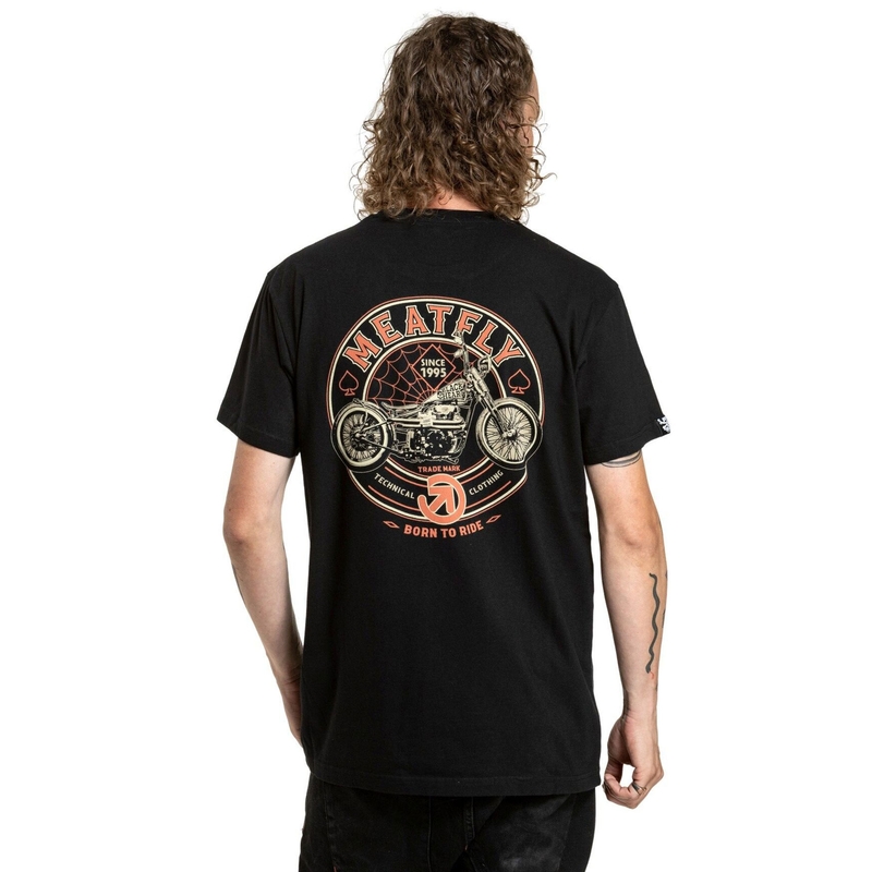 T-shirt Meatfly Born To Ride sort