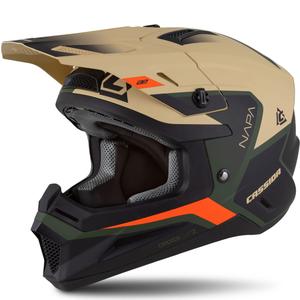 Cassida Cross Cup 2 Napa motocrosshjelm mat sand-grøn-orange-sort