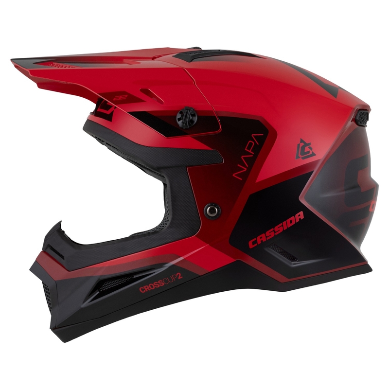 Cassida Cross Cup 2 Napa red pearl-purple-black motocrosshjelm