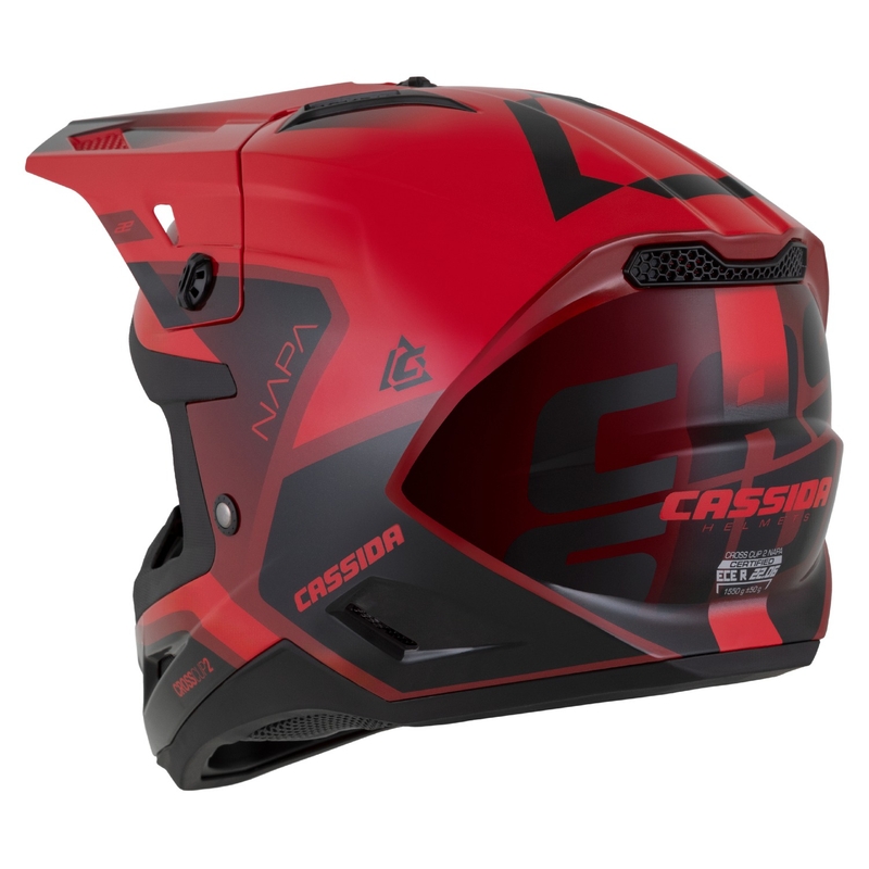 Cassida Cross Cup 2 Napa red pearl-purple-black motocrosshjelm