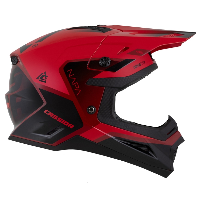 Cassida Cross Cup 2 Napa red pearl-purple-black motocrosshjelm