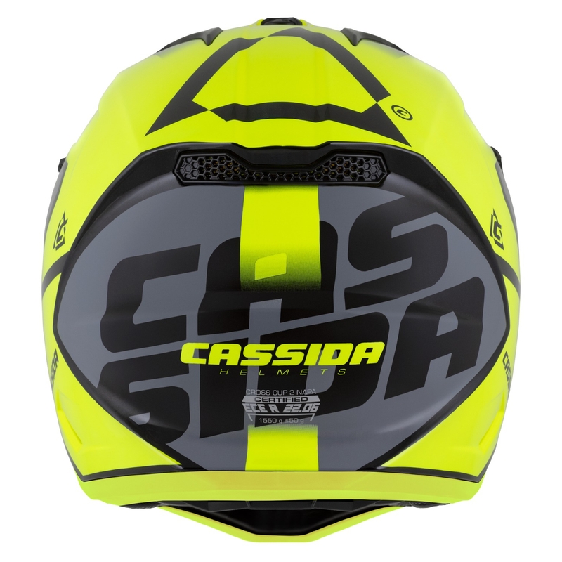 Cassida Cross Cup 2 Napa fluogul-sort-perlegrå motocrosshjelm