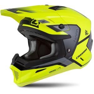 Cassida Cross Cup 2 Napa fluogul-sort-perlegrå motocrosshjelm