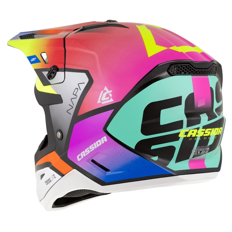 Motorcykelhjelm Cassida Cross Cup 2 Napa pearl multicolor