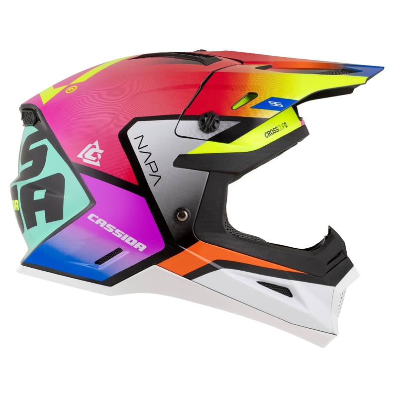 Motorcykelhjelm Cassida Cross Cup 2 Napa pearl multicolor