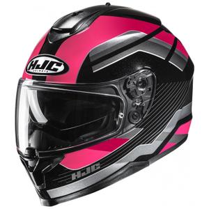 Integreret motorcykelhjelm HJC C70N Belis MC8 sort og pink
