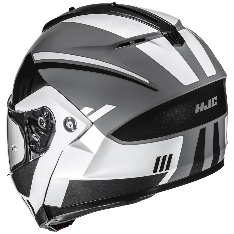 Flip-up motorcykelhjelm HJC C91N Kaon MC5 grå-sort-hvid