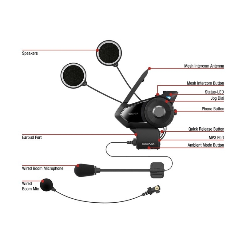 Sæt med 2 Bluetooth-intercom SENA 30K