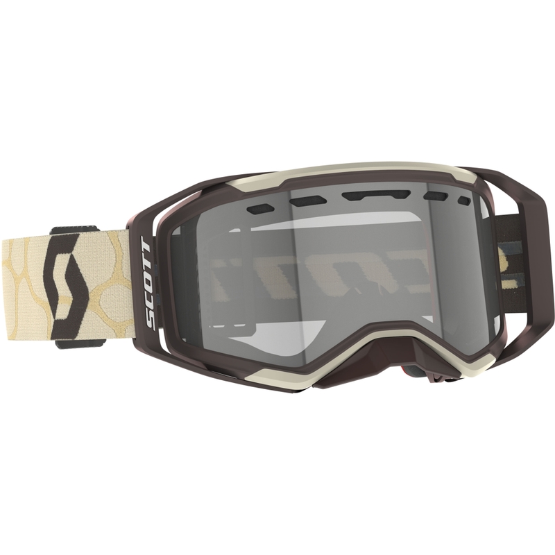 Motocrossbriller SCOTT Prospect 2.0 Enduro LS beige-brun med lysfølsomt plexi