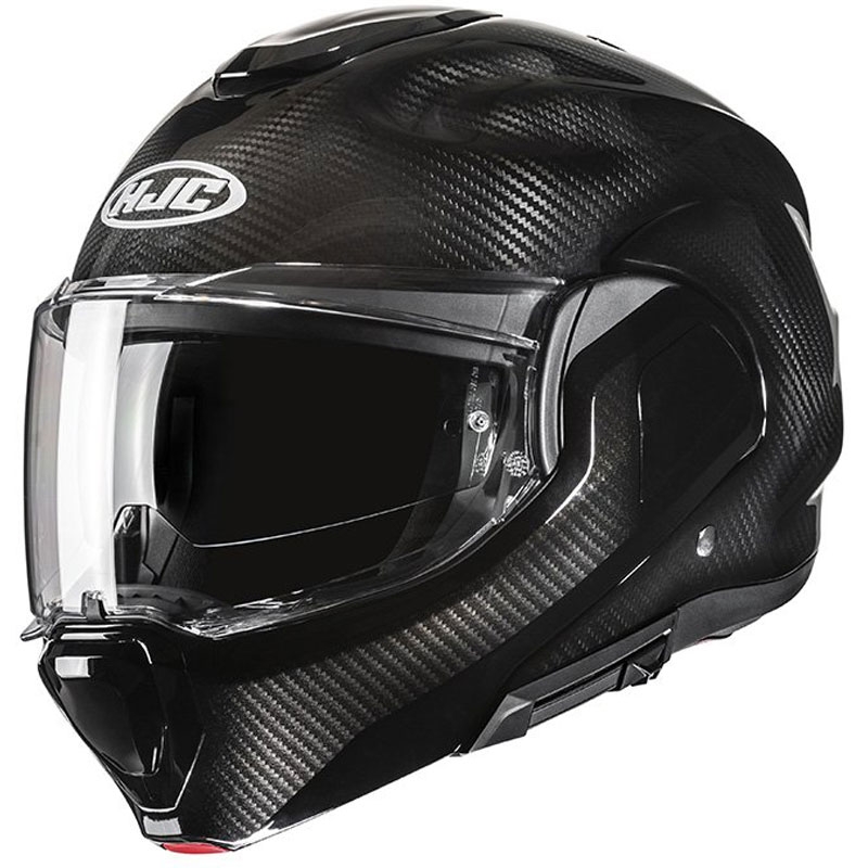 HJC F100 Carbon Black sammenklappelig motorcykelhjelm