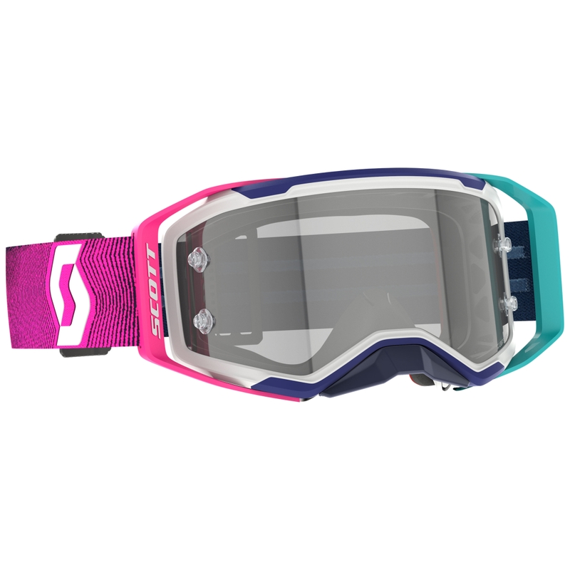 Motocrossbriller SCOTT Prospect 2.0 LS blå-pink med lysfølsomt plexi