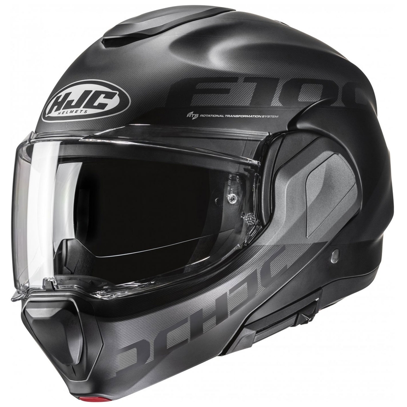 HJC F100 Hetal MC5SF sort-grå flip-up motorcykelhjelm