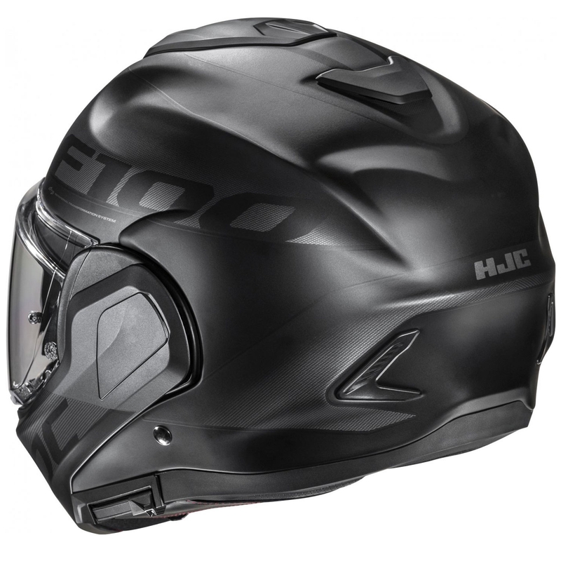 HJC F100 Hetal MC5SF sort-grå flip-up motorcykelhjelm