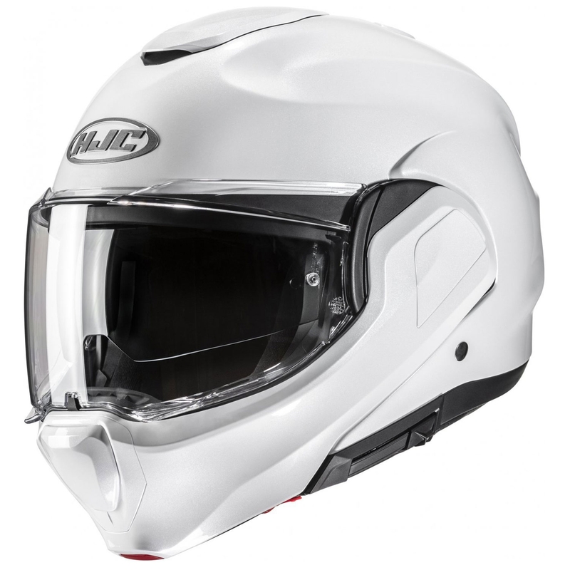 HJC F100 Solid pearl white flip-up motorcykelhjelm