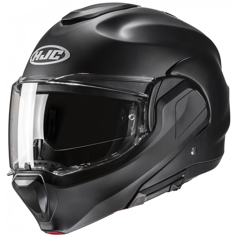 HJC F100 Solid Semi Flat Black Flip-Over motorcykelhjelm