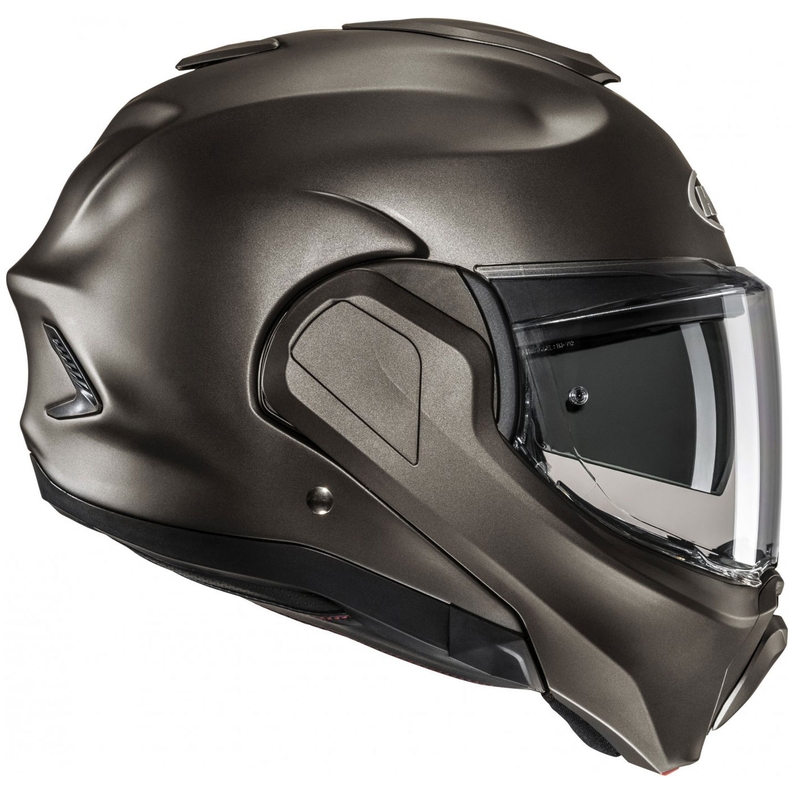 HJC F100 Solid Semi Black-Titanium sammenklappelig motorcykelhjelm