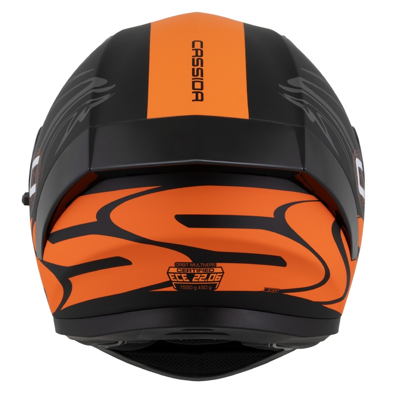 Integralhjelm Cassida Orbit Multivers mat sort-orange-grå-hvid