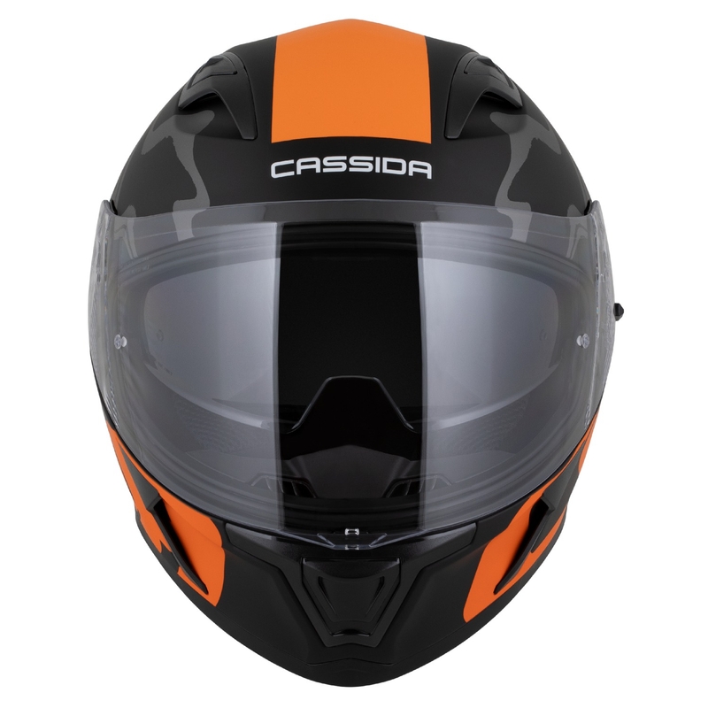 Integralhjelm Cassida Orbit Multivers mat sort-orange-grå-hvid