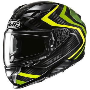 Integreret motorcykelhjelm HJC F71 Carbon Nevio MC3H sort-fluogrøn
