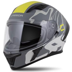 Integralhjelm Cassida Orbit Multivers mat grå-fluogul-sort