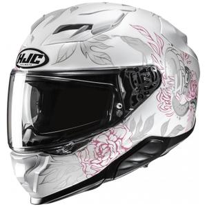 Integreret motorcykelhjelm HJC F71 Eliz MC8 hvid-grå