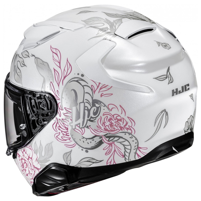Integreret motorcykelhjelm HJC F71 Eliz MC8 hvid-grå