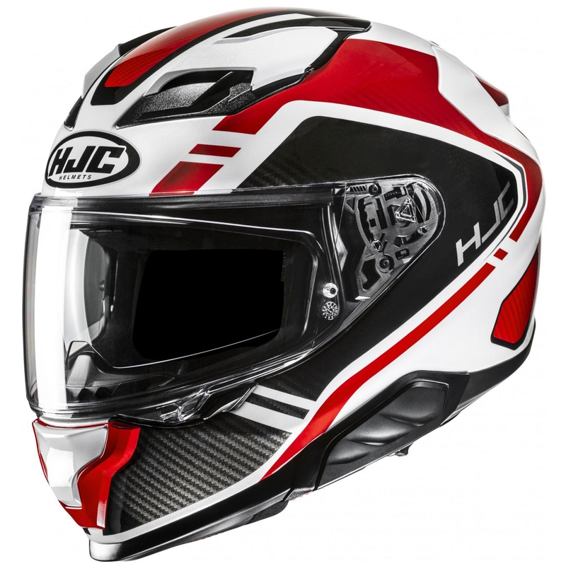 Integreret motorcykelhjelm HJC F71 Tozz MC1 hvid-rød-sort