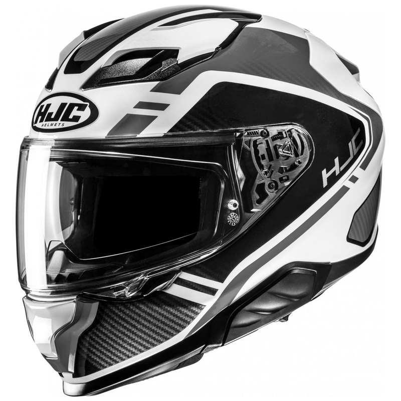 Integreret motorcykelhjelm HJC F71 Tozz MC5 hvid-grå