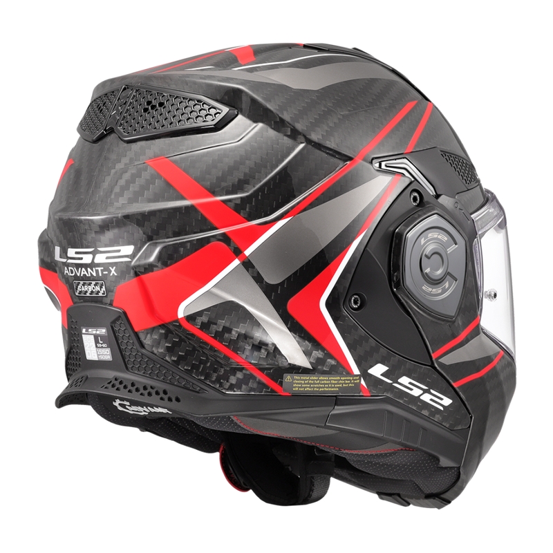 Flip-up motorcykelhjelm LS2 FF901 Advant XC Future II sort-rød