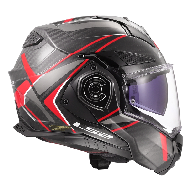 Flip-up motorcykelhjelm LS2 FF901 Advant XC Future II sort-rød