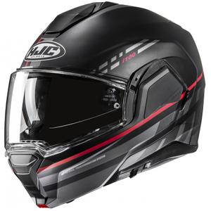 HJC i100 Sysma MC1SF grå-sort flip-up motorcykelhjelm