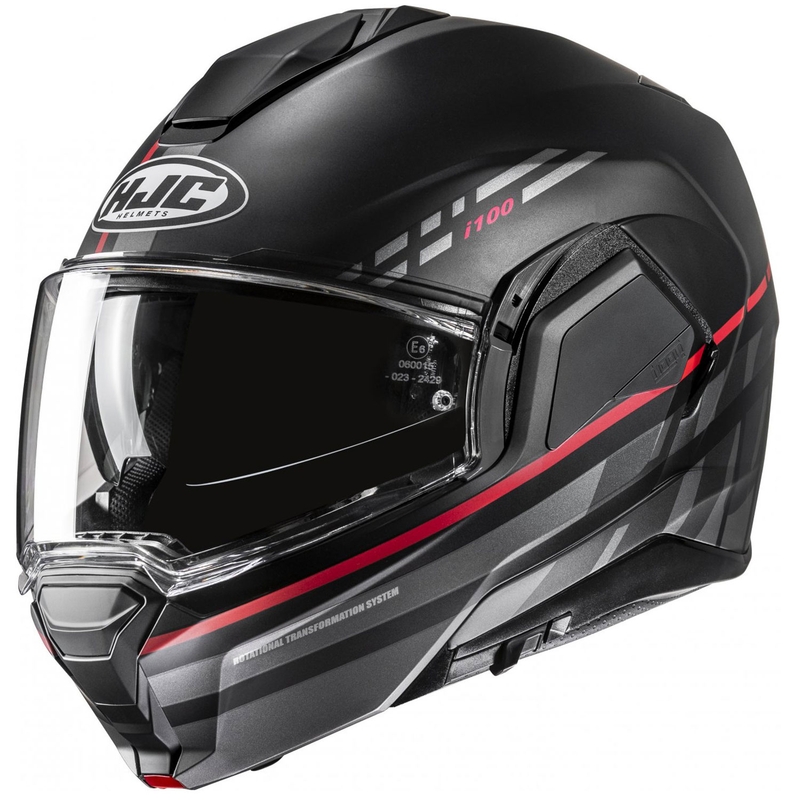 HJC i100 Sysma MC1SF grå-sort flip-up motorcykelhjelm