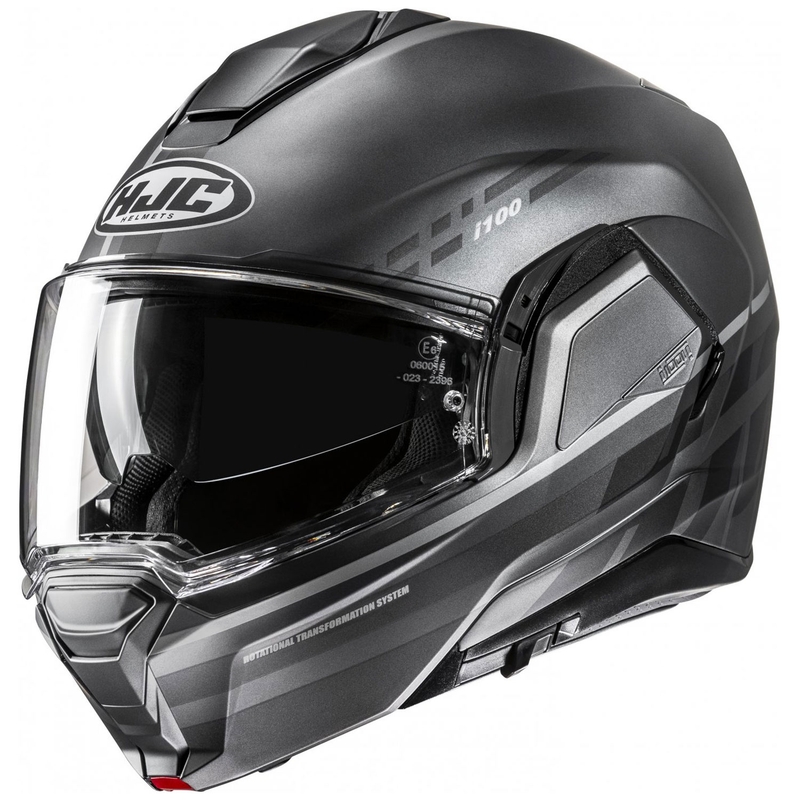 HJC i100 Sysma MC5SF grå flip-up motorcykelhjelm