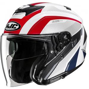 Åben motorcykelhjelm HJC i31 Reno MC21 hvid-rød-blå