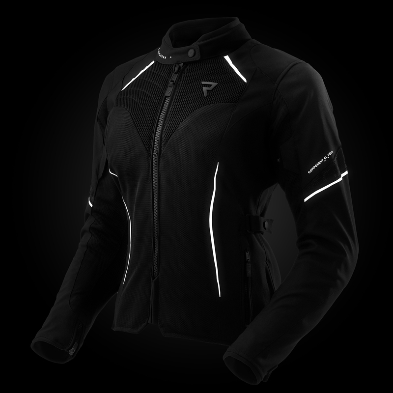 Dame motorcykeljakke Rebelhorn Jax sort