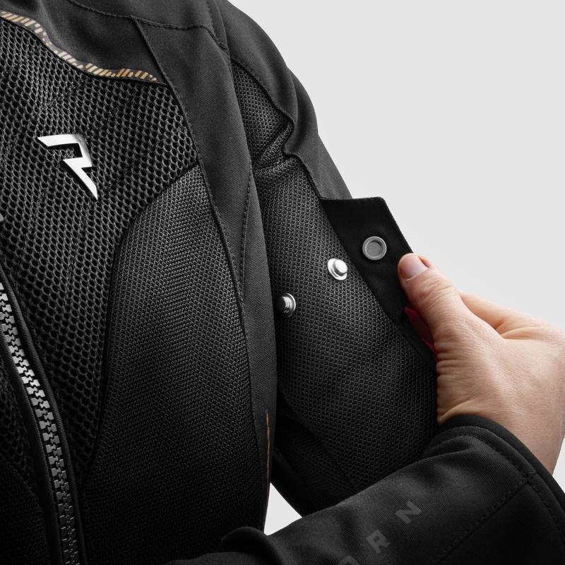 Rebelhorn Jax motorcykeljakke i sort og guld til kvinder