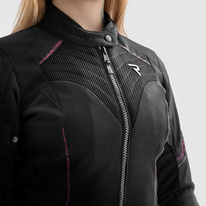 Rebelhorn Jax motorcykeljakke til kvinder i sort og pink