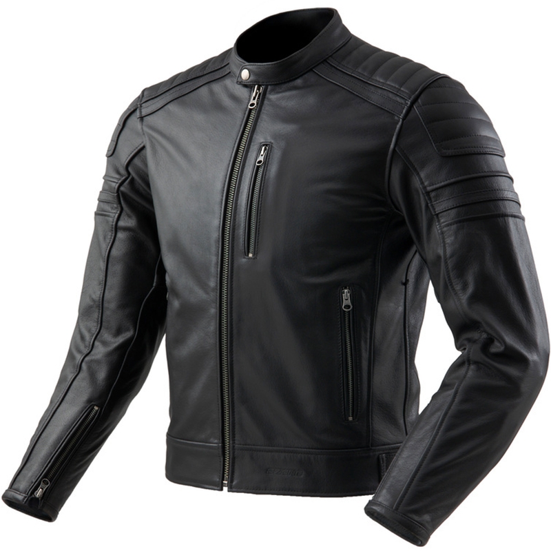 Ozone Colt læder motorcykeljakke sort