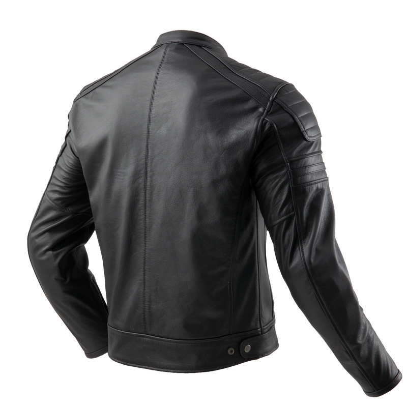 Ozone Colt læder motorcykeljakke sort
