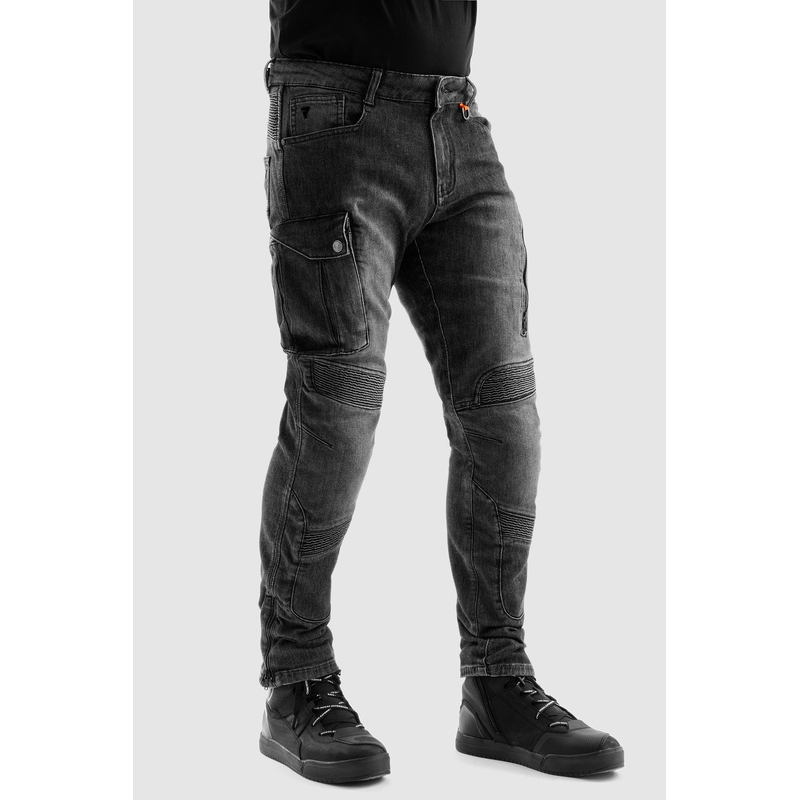 Rebelhorn Vandal Mono Motorcykeljeans, Vasket Sort