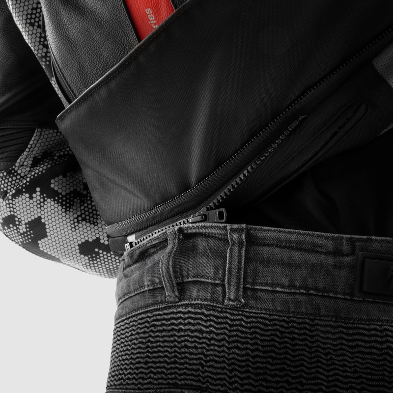 Rebelhorn Vandal Mono Motorcykeljeans, Vasket Sort